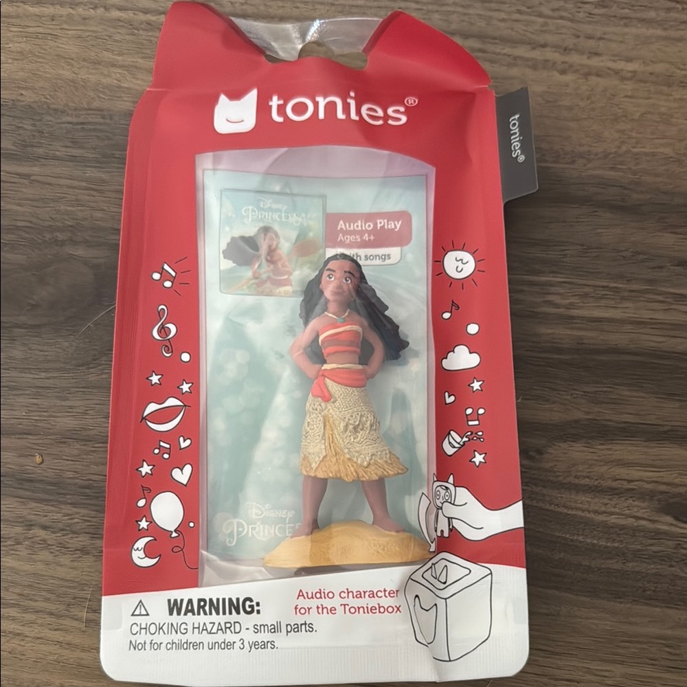 Tonies Disney Princess Moana Audio Play Figure - Red and Tan